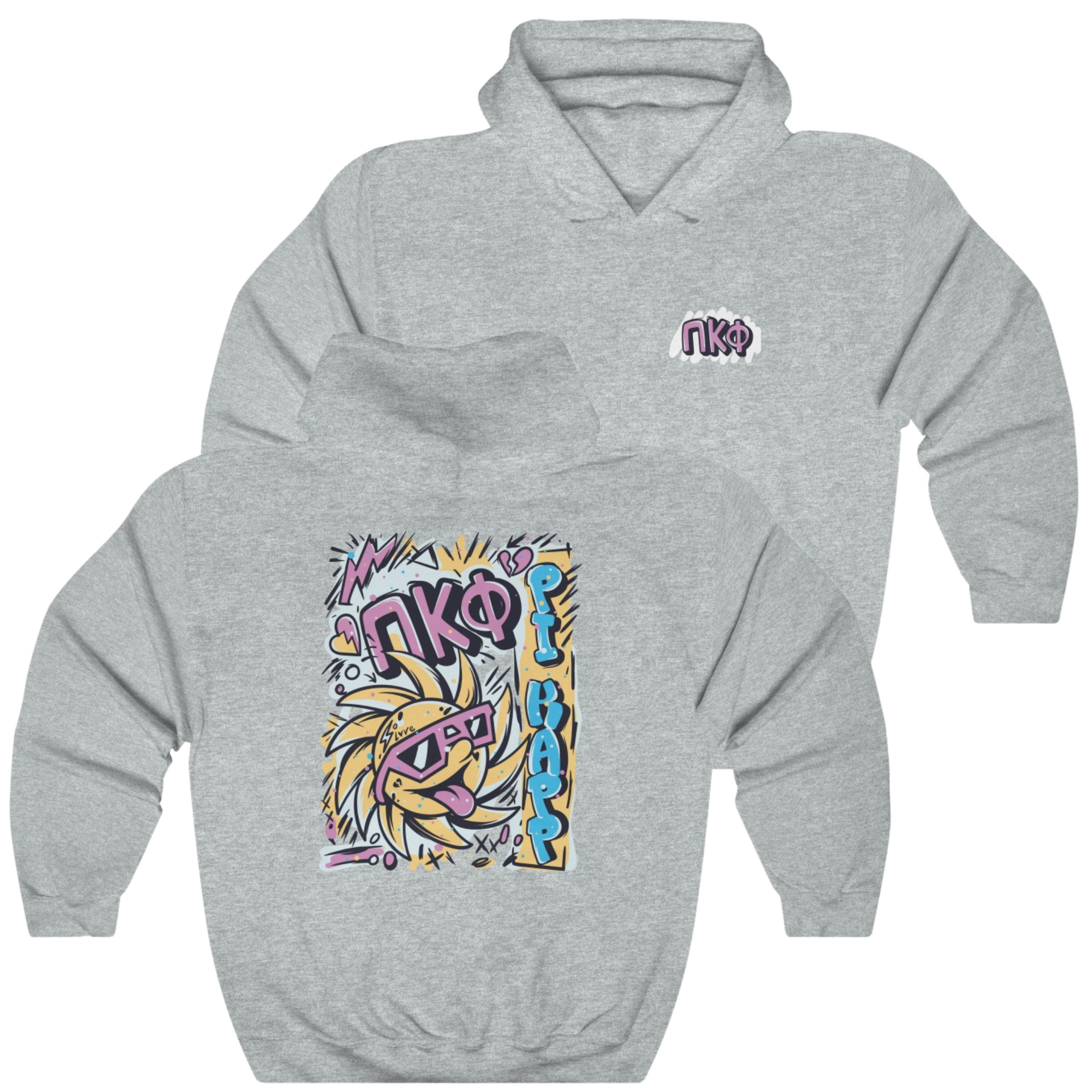 Grey Pi Kappa Phi Graphic Hoodie | Fun in the Sun | Pi Kappa Phi Apparel and Merchandise  