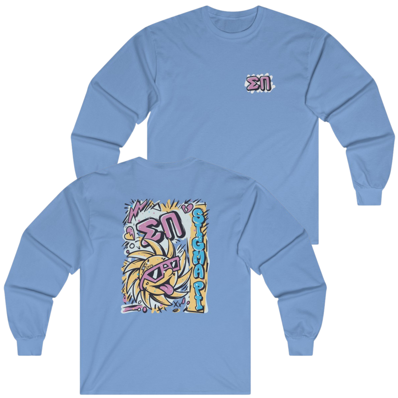 Blue Sigma Pi Graphic Long Sleeve | Fun in the Sun | Sigma Pi Apparel and Merchandise