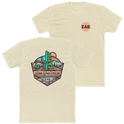 Natural Sigma Alpha Epsilon Graphic T-Shirt | Desert Mountains | Sigma Alpha Epsilon Clothing and Merchandise 