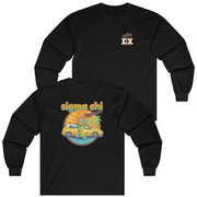 Black Sigma Chi Graphic Long Sleeve | Cool Croc | Sigma Chi Fraternity Apparel