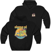 Black Sigma Pi Graphic Hoodie | Cool Croc | Sigma Pi Apparel and Merchandise