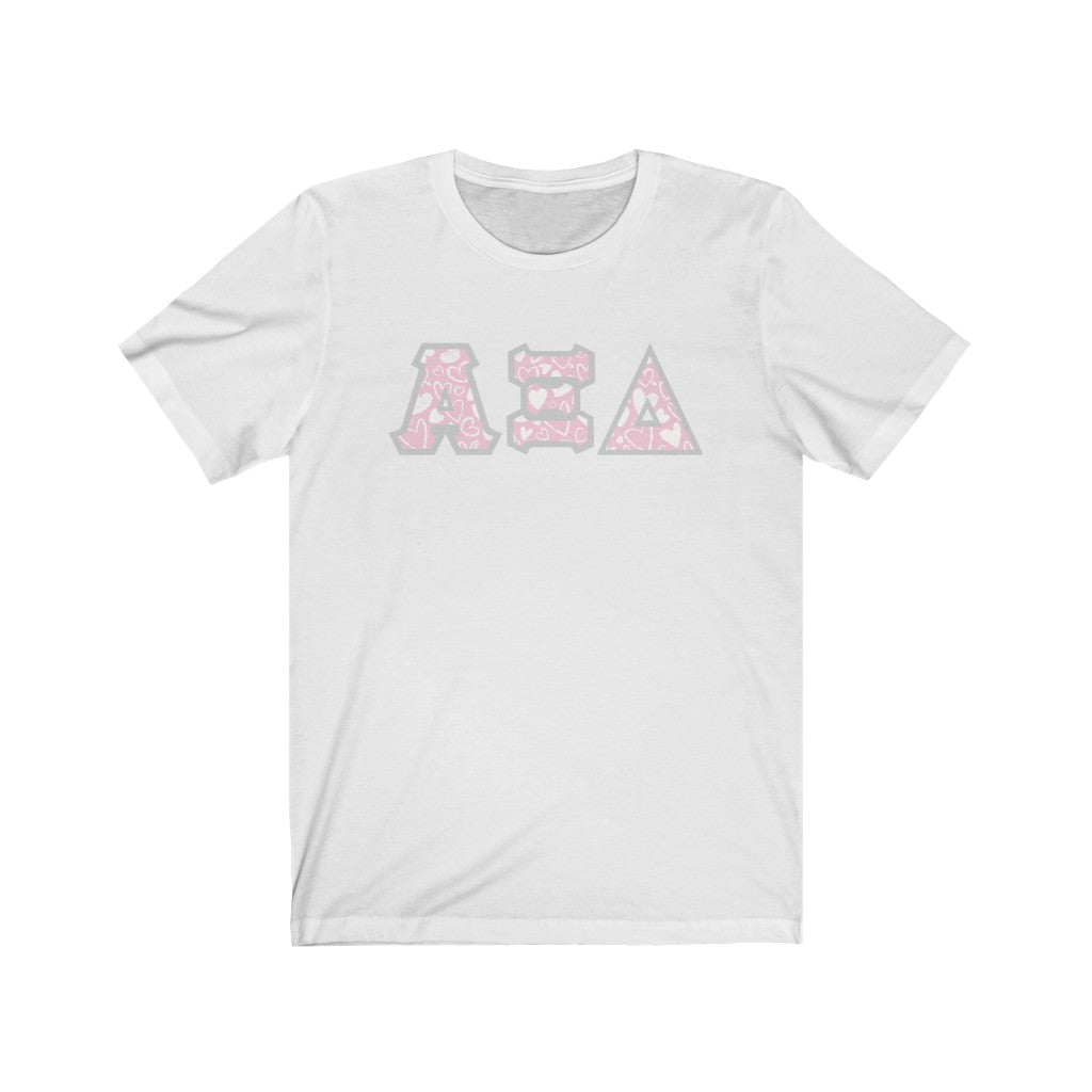 AXiD Printed Letters | Chalky Hearts T-Shirt