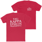 Red Tau Kappa Epsilon Graphic T-Shirt | TKE Social Club | TKE Clothing and Merchandise