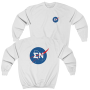 White Sigma Nu Graphic Crewneck Sweatshirt | Nasa 2.0 | Sigma Nu Clothing, Apparel and Merchandise