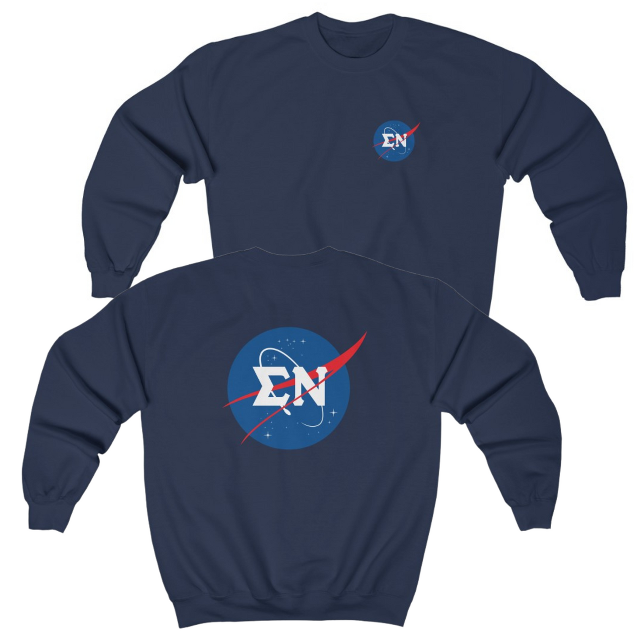 Navy Sigma Nu Graphic Crewneck Sweatshirt | Nasa 2.0 | Sigma Nu Clothing, Apparel and Merchandise