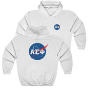 White Alpha Sigma Phi Graphic Hoodie | Nasa 2.0 | Alpha Sigma Phi Hoodie Fraternity Shirt 