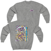 Grey Sigma Pi Graphic Crewneck Sweatshirt | Fun in the Sun | Sigma Pi Apparel and Merchandise