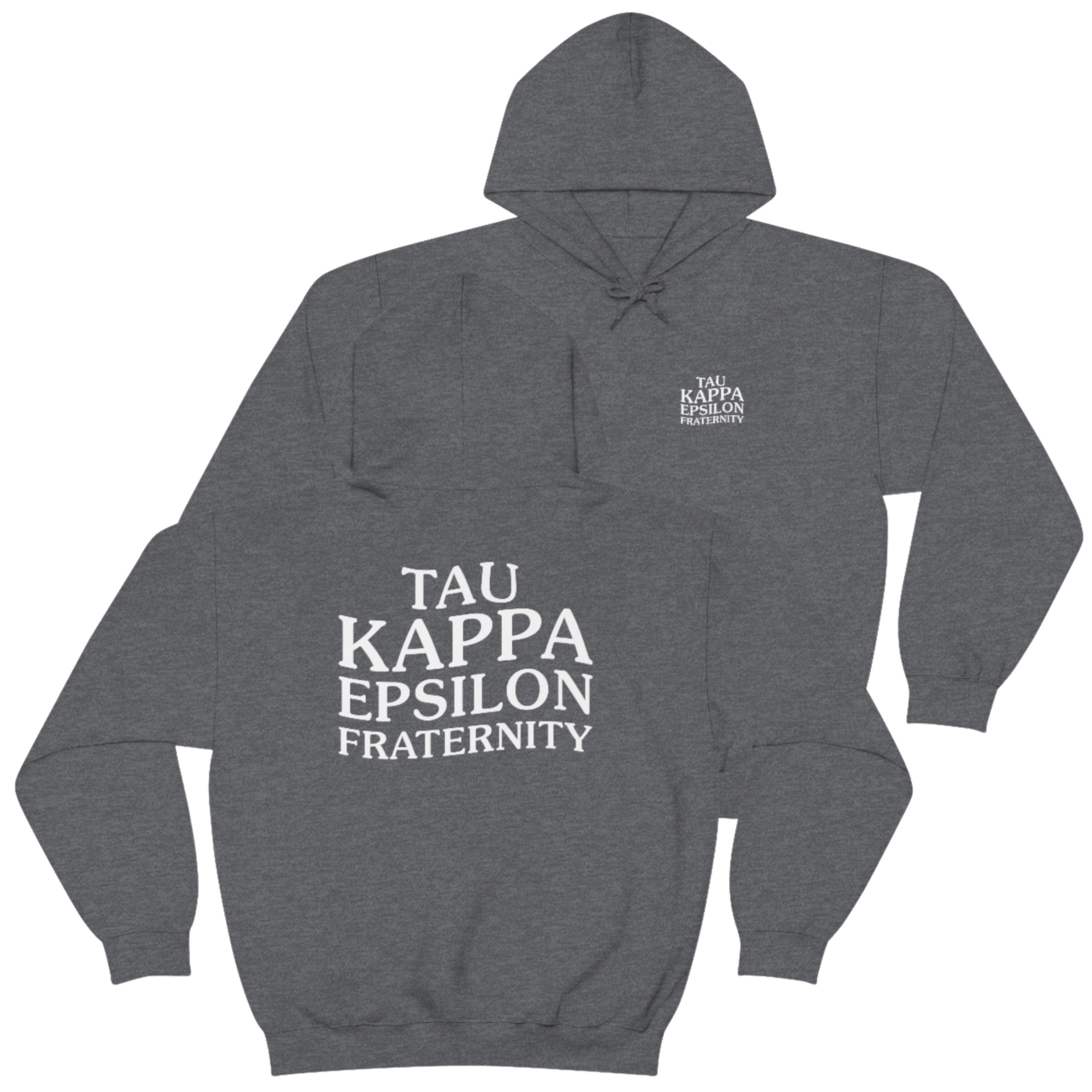 Grey Tau Kappa Epsilon Graphic Hoodie | TKE Social Club | TKE Clothing and Merchandise