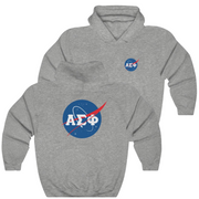 Sport Grey Alpha Sigma Phi Graphic Hoodie | Nasa 2.0 | Alpha Sigma Phi Hoodie Fraternity Shirt 