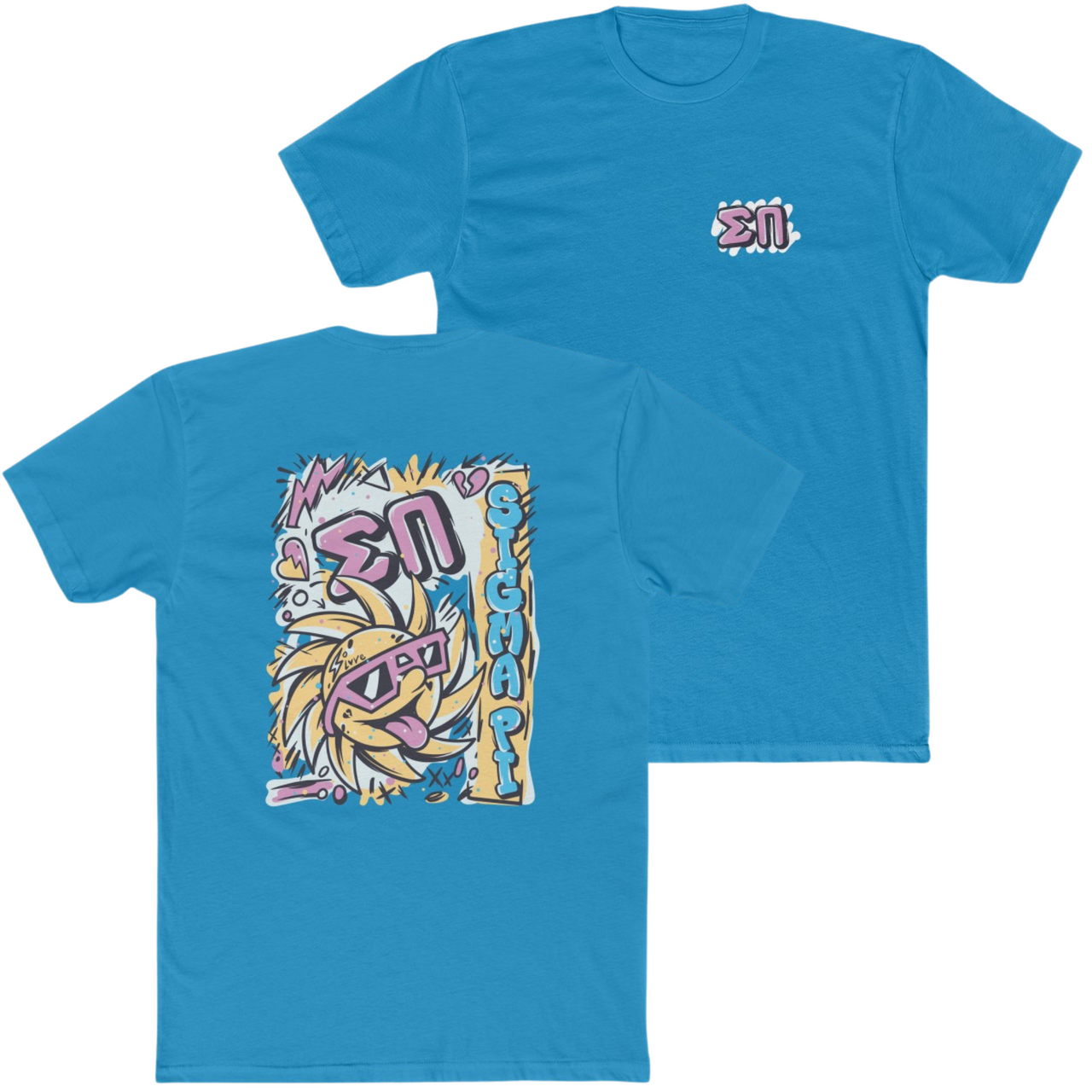 Turquoise Sigma Pi Graphic T-Shirt | Fun in the Sun | Sigma Pi Apparel and Merchandise 