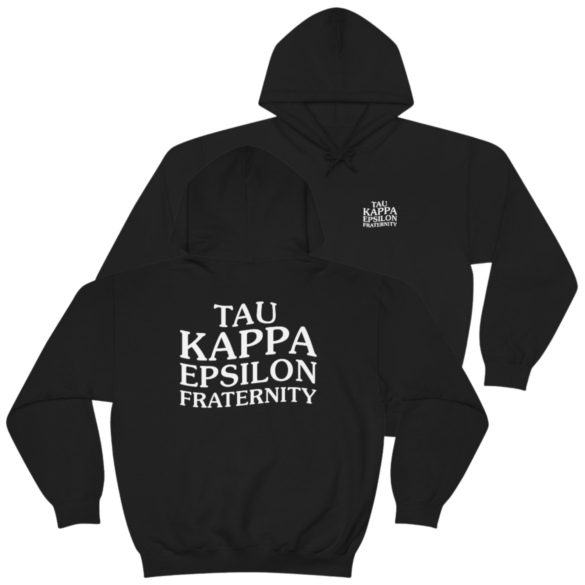 Black Tau Kappa Epsilon Graphic Hoodie | TKE Social Club | TKE Clothing and Merchandise