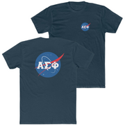 Navy Alpha Sigma Phi Graphic T-Shirt | Nasa 2.0 | Alpha Sigma Phi Fraternity T- Shirt 