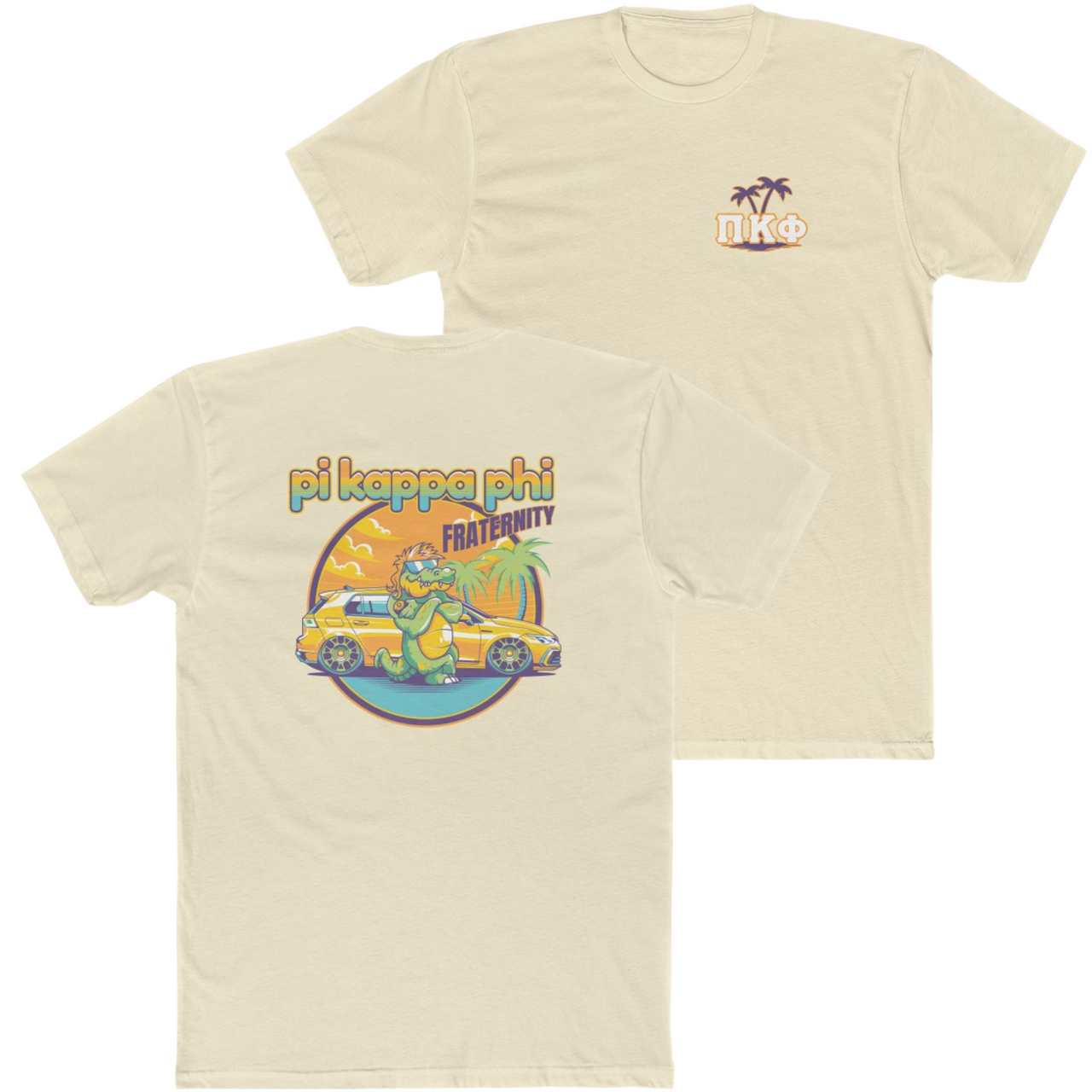 Natural Pi Kappa Phi Graphic T-Shirt | Cool Croc | Pi Kappa Phi Apparel and Merchandise 