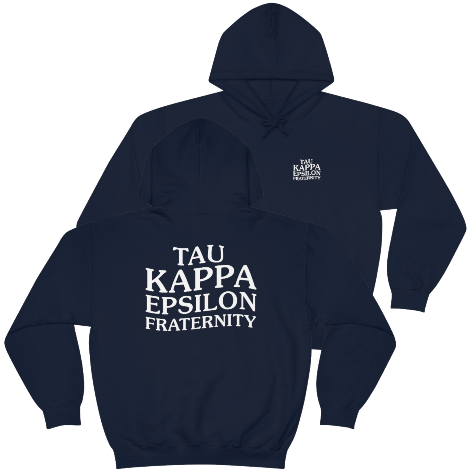 Navy Tau Kappa Epsilon Graphic Hoodie | TKE Social Club | TKE Clothing and Merchandise