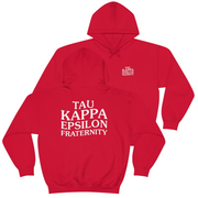 Red Tau Kappa Epsilon Graphic Hoodie | TKE Social Club | TKE Clothing and Merchandise