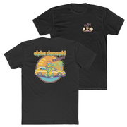 Black Alpha Sigma Phi Graphic T-Shirt | Cool Croc | Alpha Sigma Phi Fraternity Shirt
