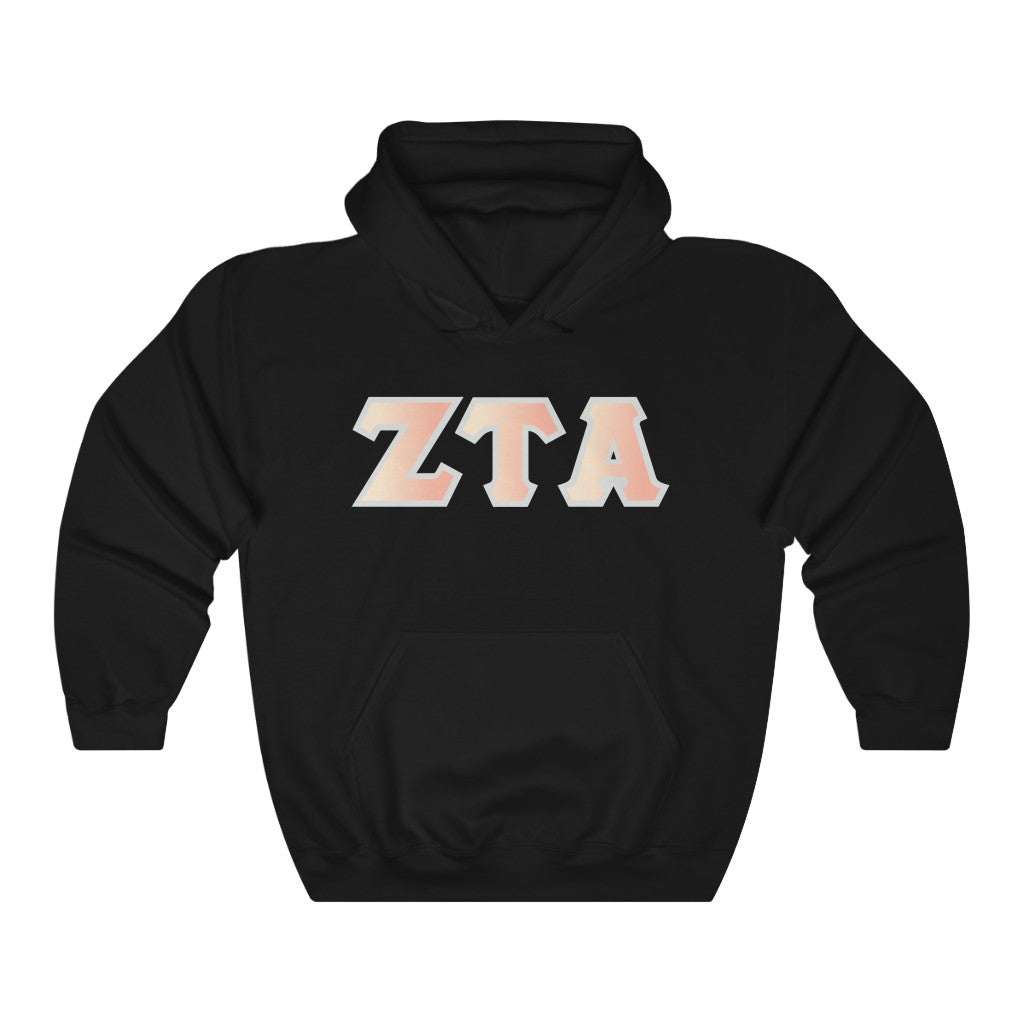 ZTA Printed Letters | Peach Sunrise Hoodie