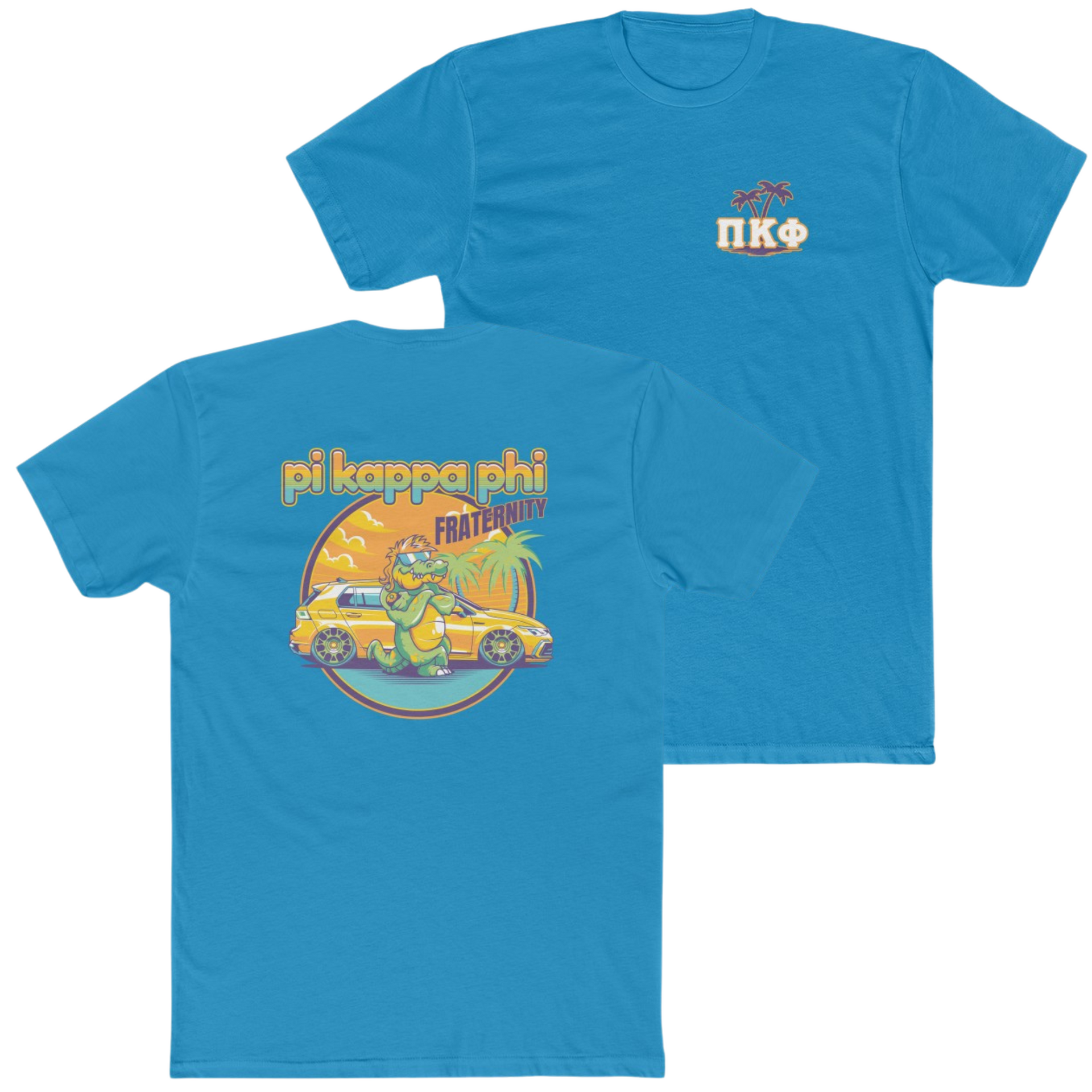 Turquoise Pi Kappa Phi Graphic T-Shirt | Cool Croc | Pi Kappa Phi Apparel and Merchandise 