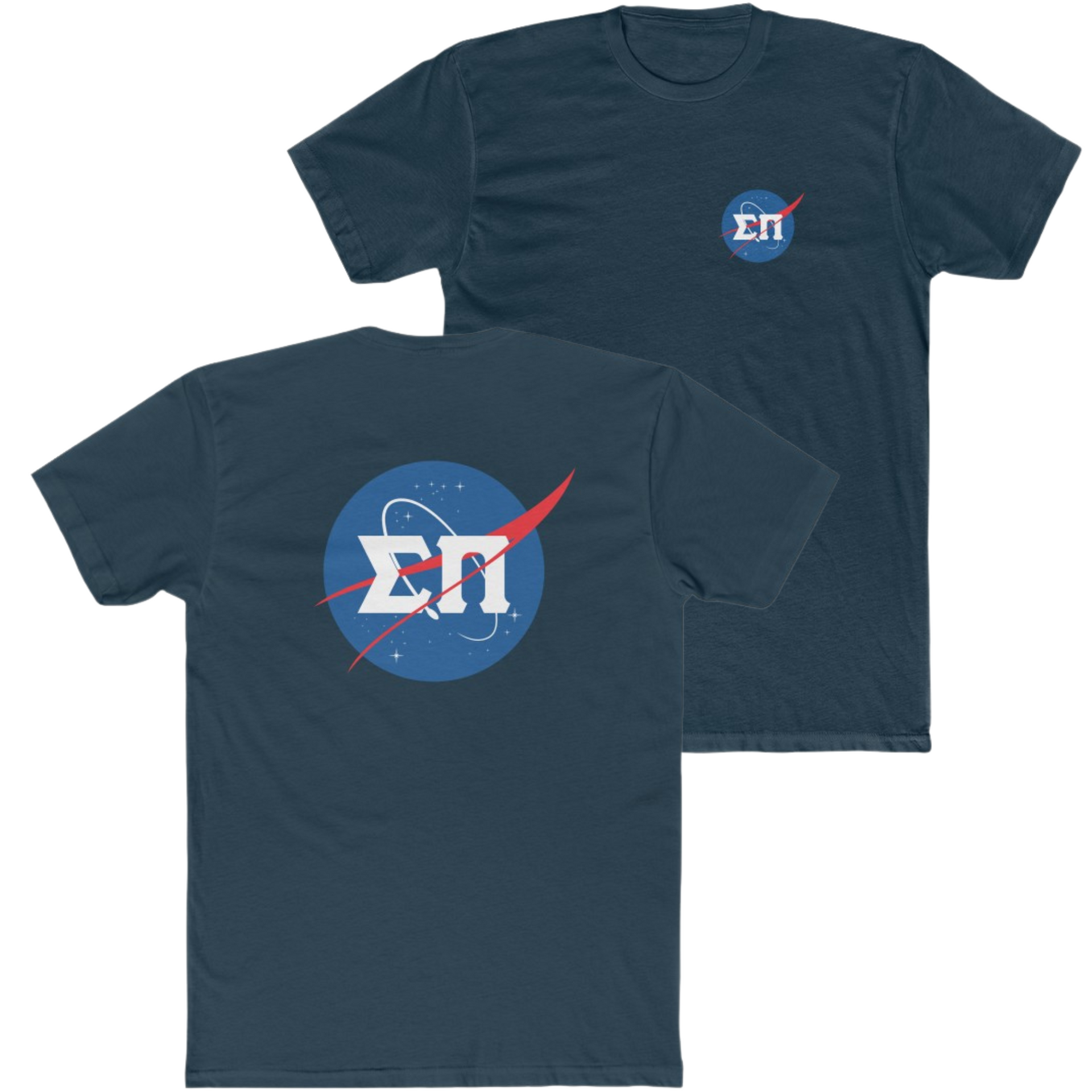 Navy Sigma Pi Graphic T-Shirt | Nasa 2.0 | Sigma Pi Apparel and Merchandise