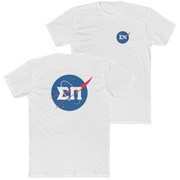 White Sigma Pi Graphic T-Shirt | Nasa 2.0 | Sigma Pi Apparel and Merchandise