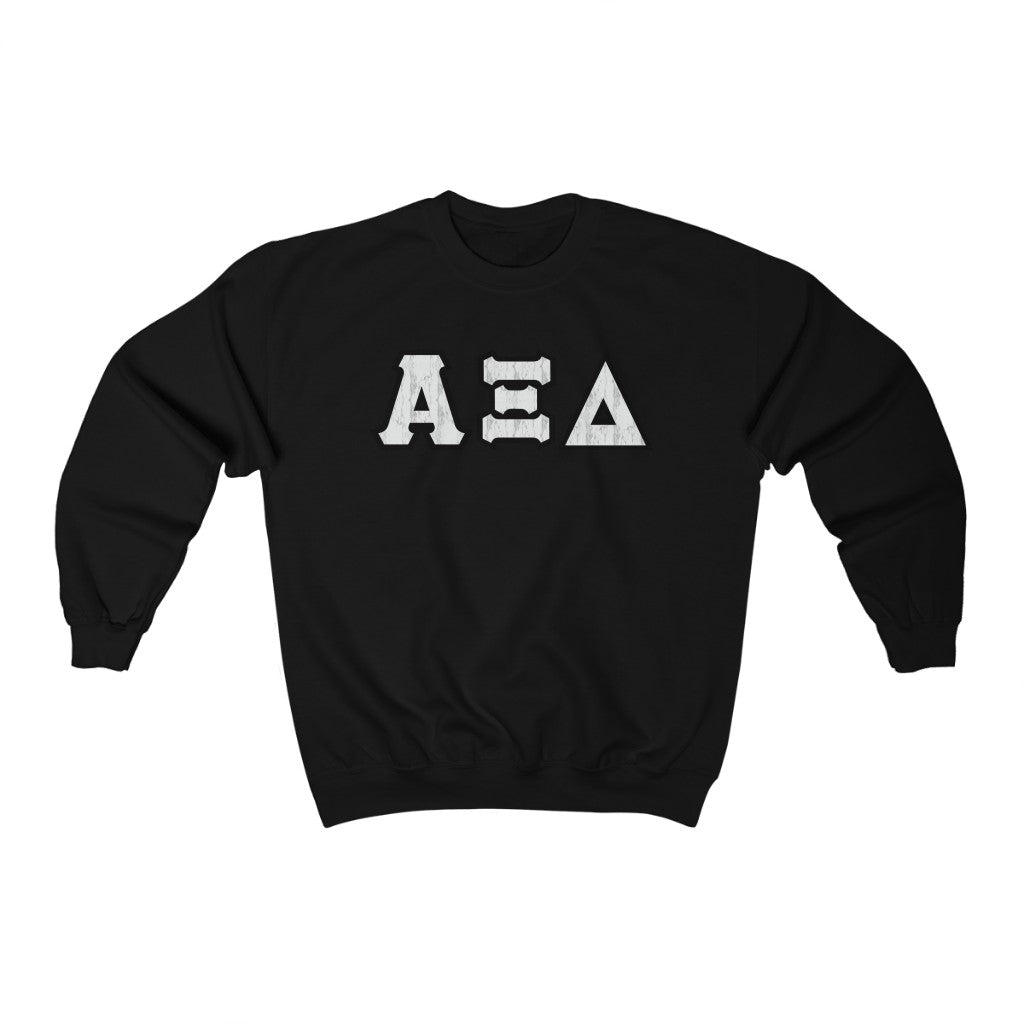 AXiD Printed Letters | Marble with Black Border Crewneck