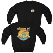Black Sigma Pi Graphic Crewneck Sweatshirt | Cool Croc | Sigma Pi Apparel and Merchandise 