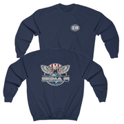 Navy Sigma Pi Graphic Crewneck Sweatshirt | The Fraternal Order | Sigma Pi Apparel and Merchandise 