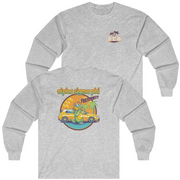 Grey Alpha Sigma Phi Graphic Long Sleeve | Cool Croc | Alpha Sigma Phi Fraternity Shirt 