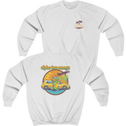 White Alpha Tau Omega Graphic Crewneck Sweatshirt | Cool Croc | Alpha Sigma Phi Fraternity Merch