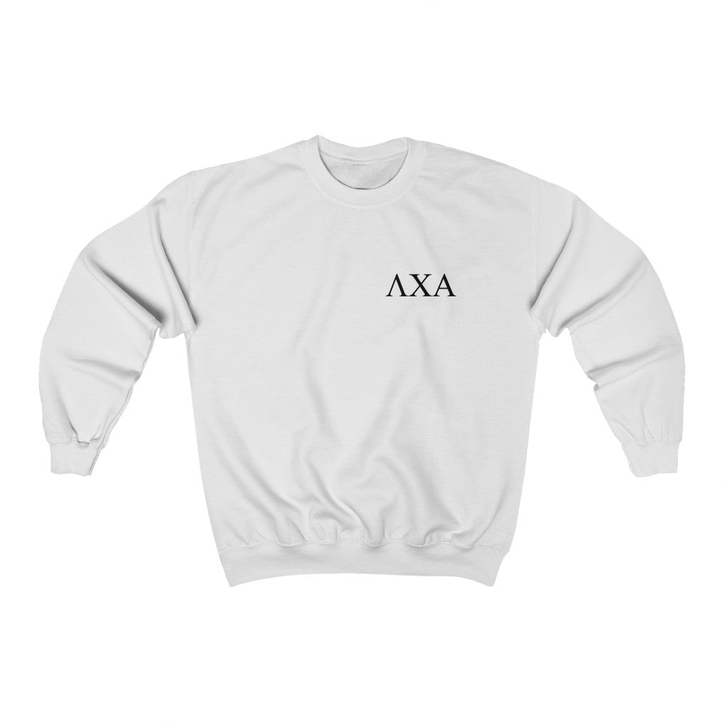 Lambda Chi Alpha Graphic Crewneck Sweatshirt | Black Letters LC
