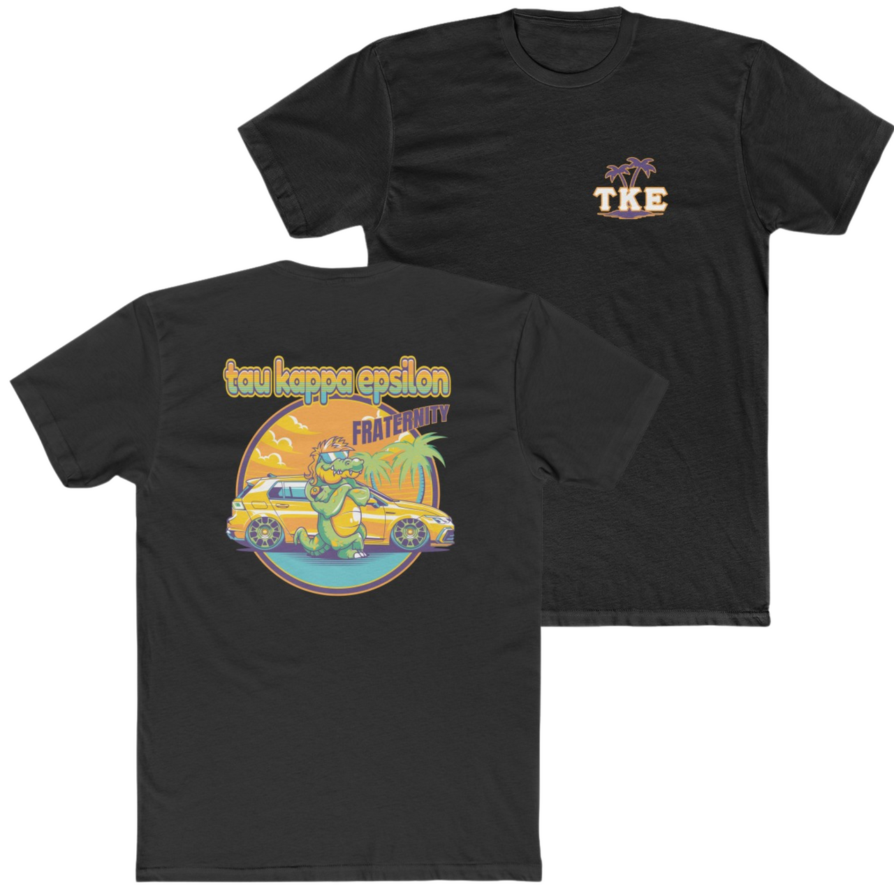 Black Tau Kappa Epsilon Graphic T-Shirt | Cool Croc | TKE Clothing and Merchandise