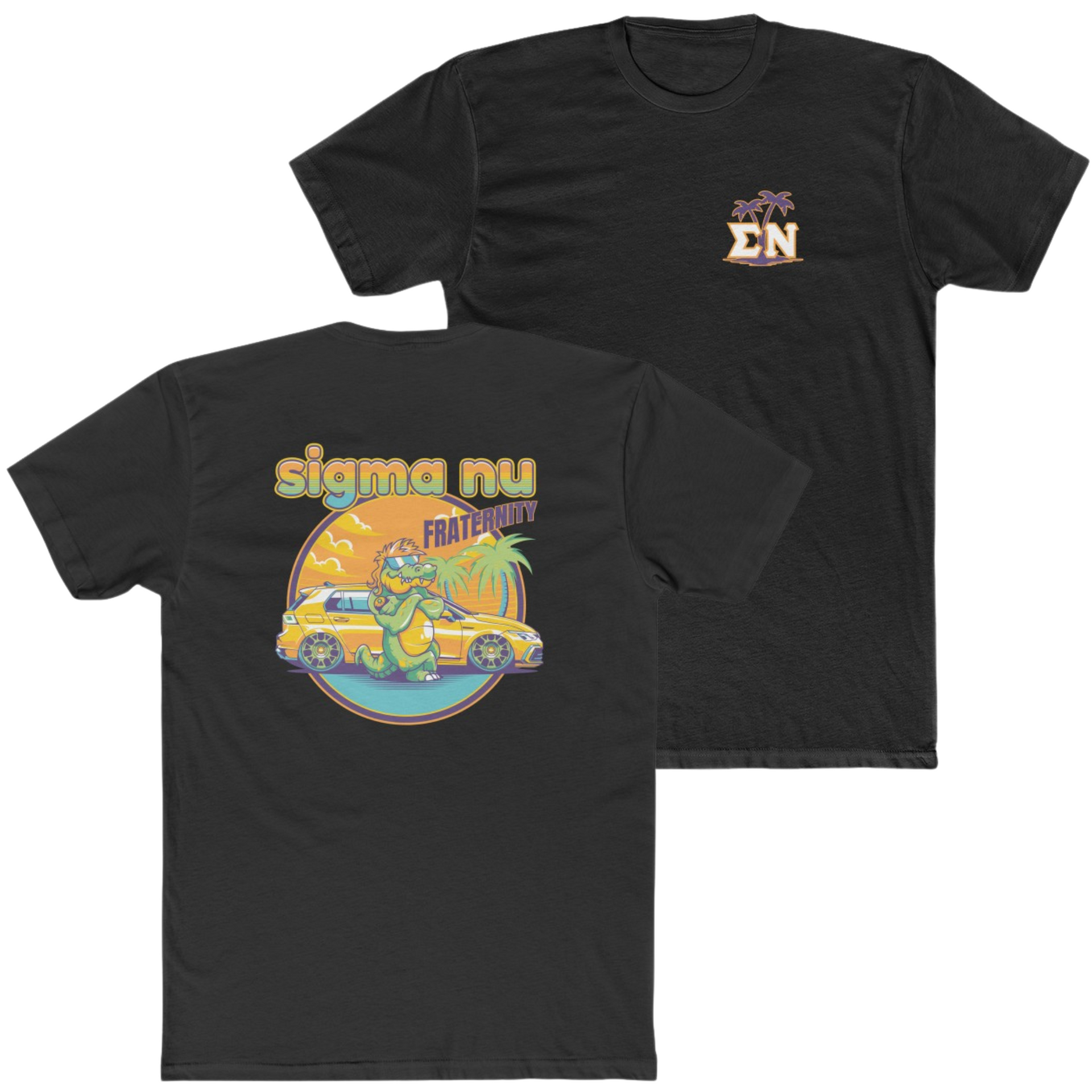 Black Sigma Nu Graphic T-Shirt | Cool Croc | Sigma Nu Clothing, Apparel and Merchandise