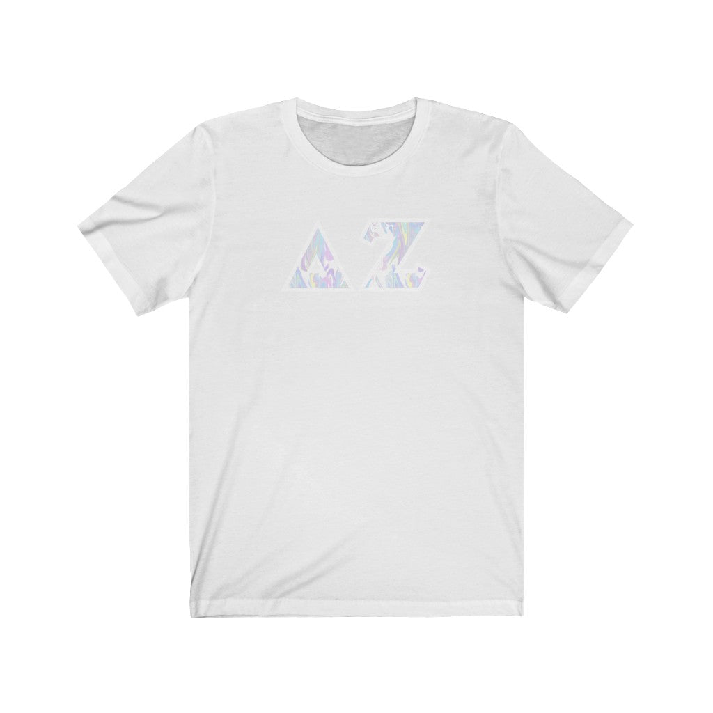 Delta Zeta Printed Letters | Pastel Tie-Dye T-Shirt