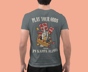 Grey Pi Kappa Alpha Graphic T-Shirt | Play Your Odds | Pi kappa alpha fraternity shirt model 