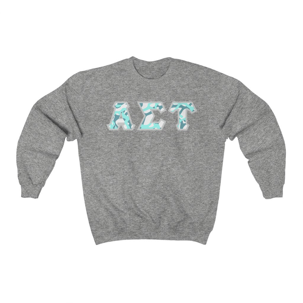 Alpha Sigma Tau Printed Letters | Under the Sea Crewnecks