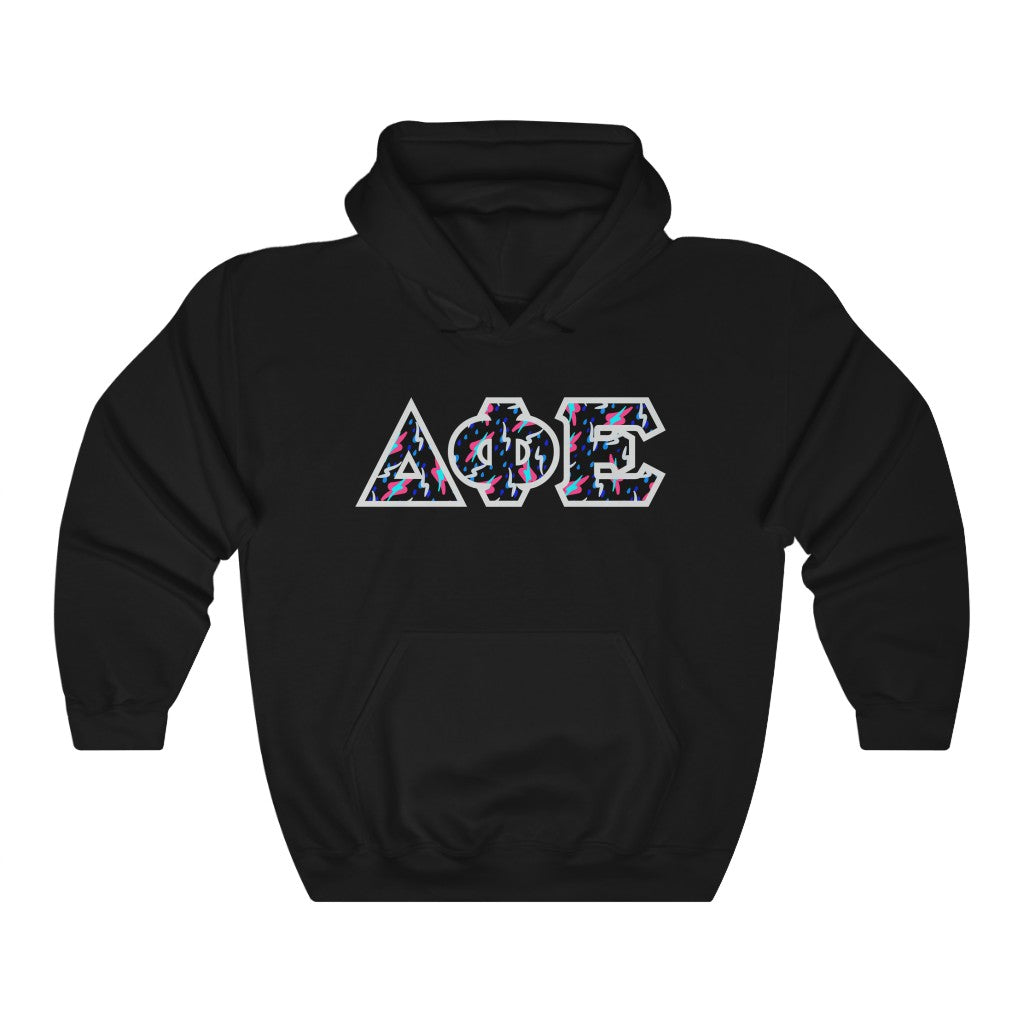 DPhiE Printed Letters | Bayside Black Hoodie