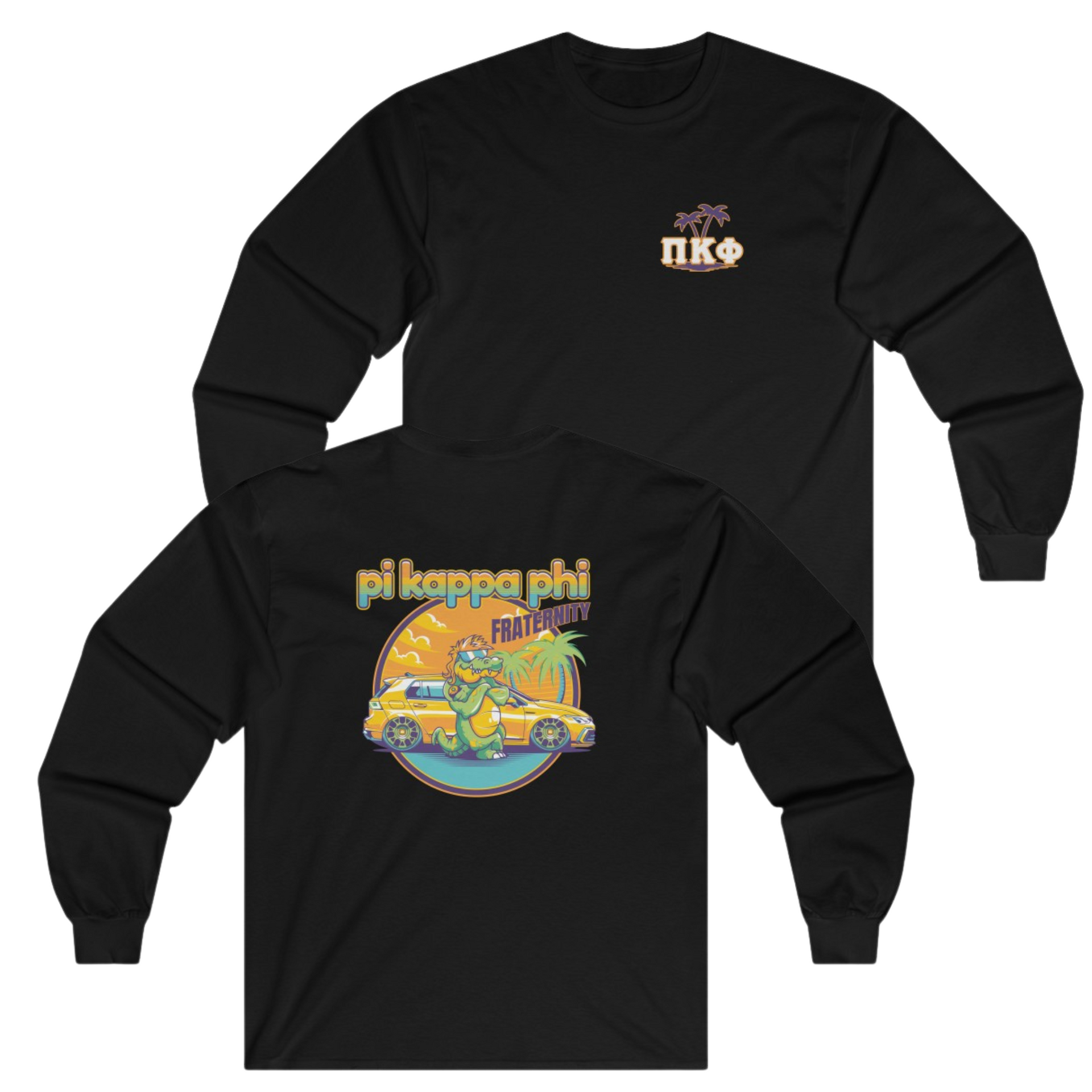Black Pi Kappa Phi Graphic Long Sleeve | Cool Croc | Pi Kappa Phi Apparel and Merchandise 