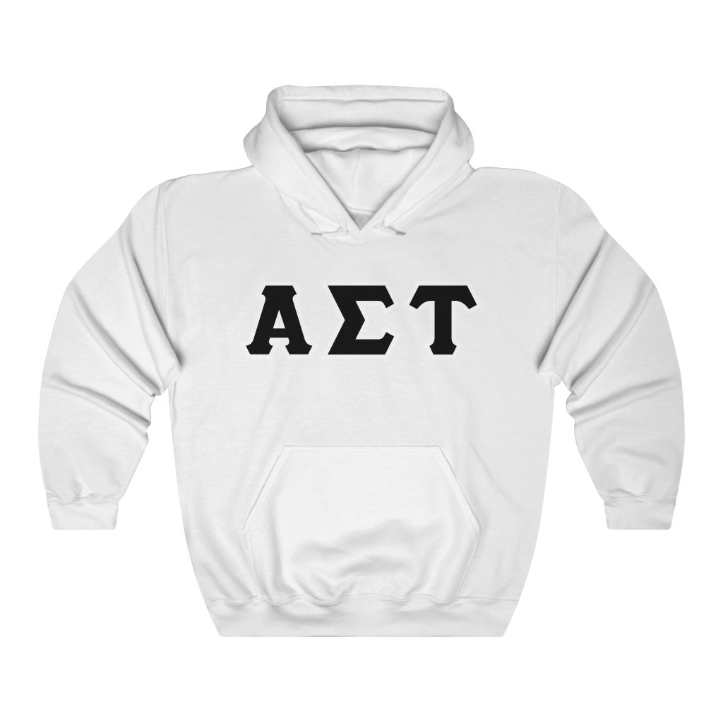 AST Printed Letters | Black with White Border Hoodie