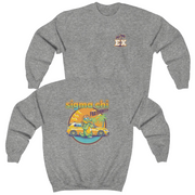 Grey Sigma Chi Graphic Crewneck Sweatshirt | Cool Croc | Sigma Chi Fraternity Apparel