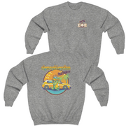 Grey Sigma Phi Epsilon Graphic Crewneck Sweatshirt | Cool Croc | SigEp Clothing - Campus Apparel