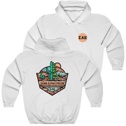 White Sigma Alpha Epsilon Graphic Hoodie | Desert Mountains | Sigma Alpha Epsilon Clothing and Merchandise 