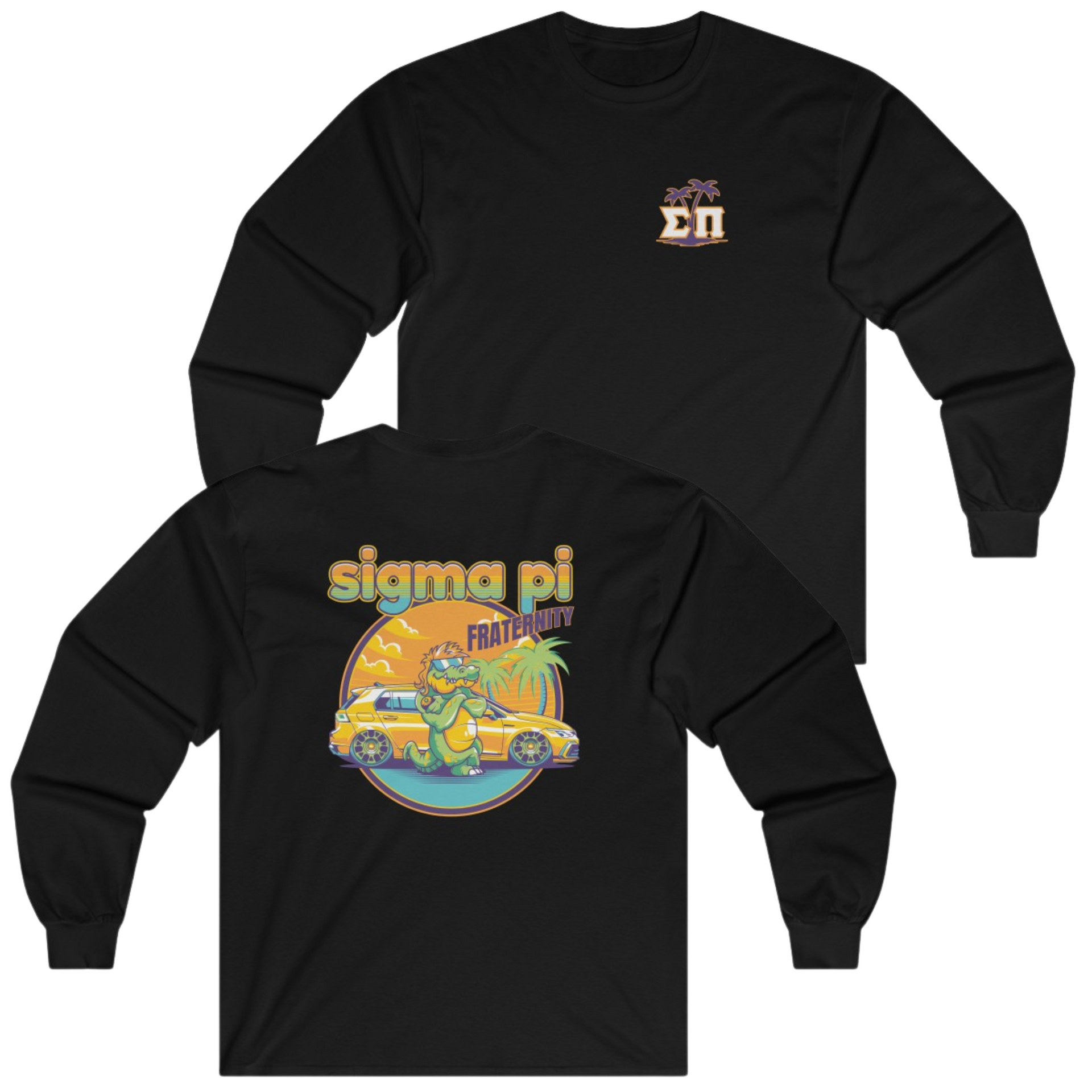 Black Sigma Pi Graphic Long Sleeve | Cool Croc | Sigma Pi Apparel and Merchandise