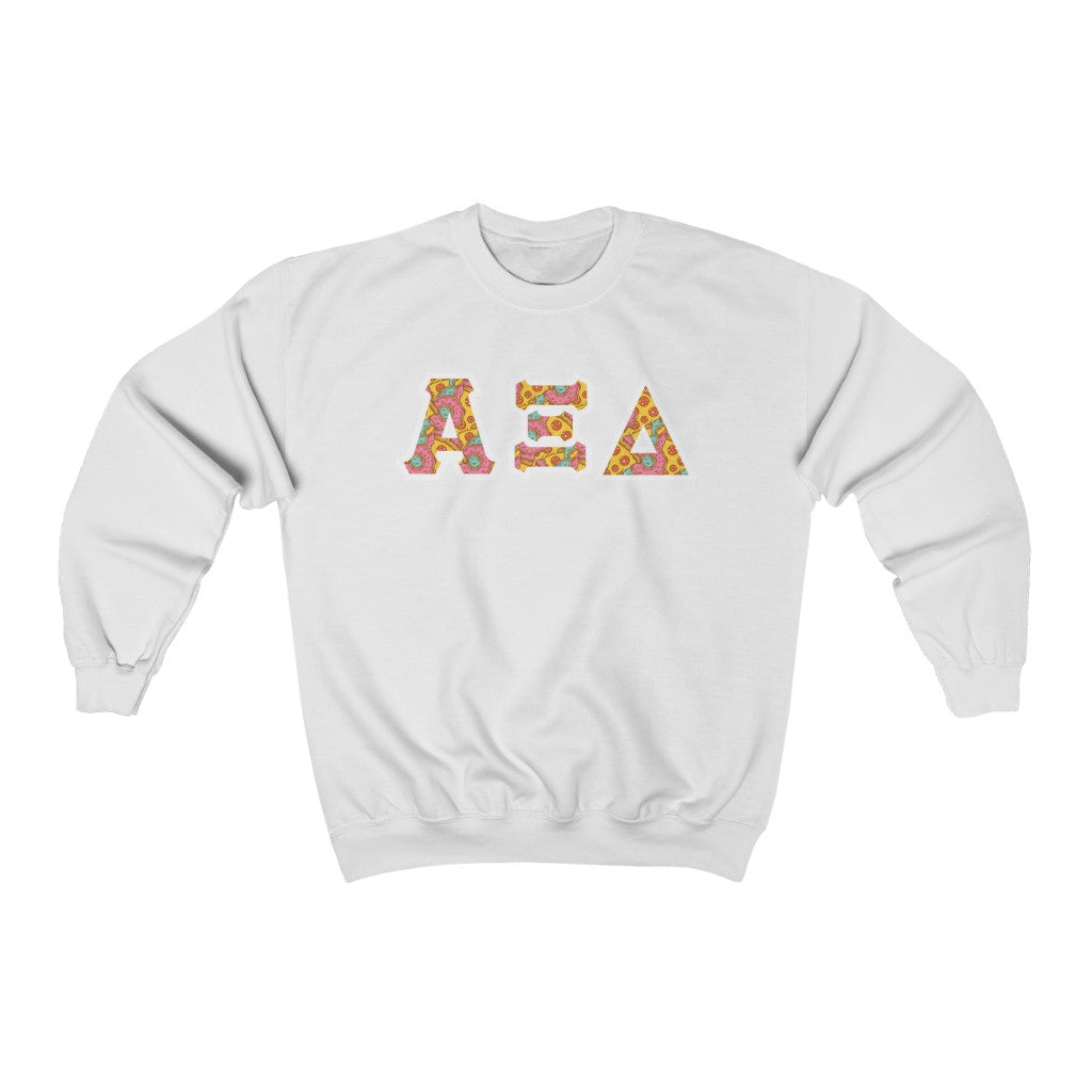 AXiD Printed Letters | Pizza and Donuts Crewneck