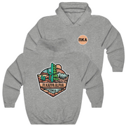 Grey Pi Kappa Alpha Graphic Hoodie | Desert Mountains | Pi kappa alpha fraternity shirt