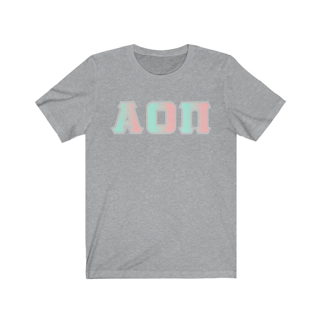 AOII Printed Letters | Dreams with Grey Border T-Shirt