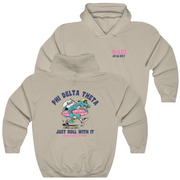 sand Phi Delta Theta Graphic Hoodie | Alligator Skater | phi delta theta fraternity greek apparel 