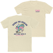 Natural Sigma Phi Epsilon Graphic T-Shirt | Alligator Skater | SigEp Clothing - Campus Apparel