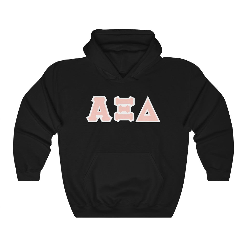 AXiD Printed Letters | Peach with White Border Hoodie