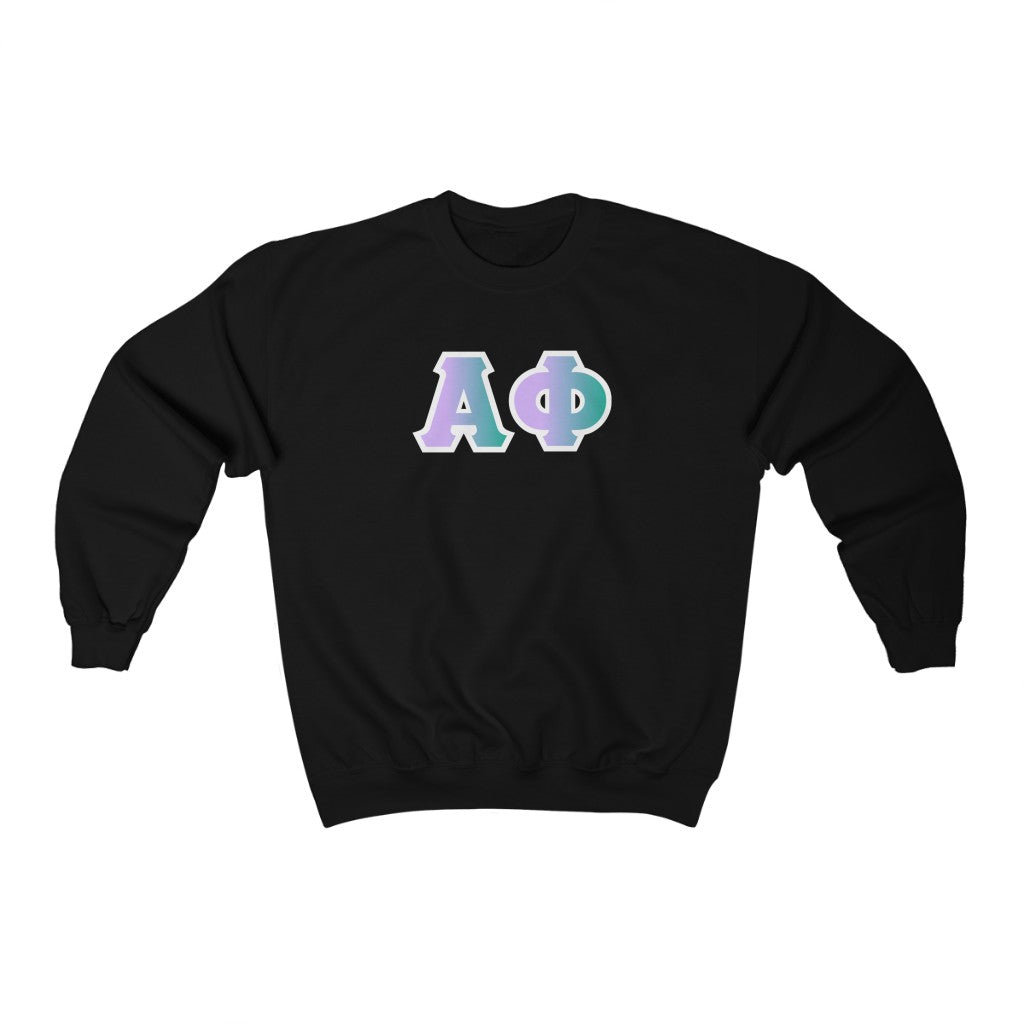 Alpha Phi Printed Letters | Antarctica Crewneck