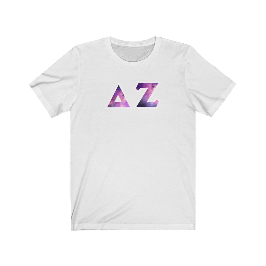 Delta Zeta Printed Letters | Galaxy T-Shirt
